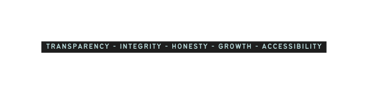 transparency integrity honesty growth accessibility